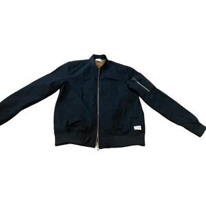 Five Four Los Angeles Mens Black Bomber Jacket Size Small